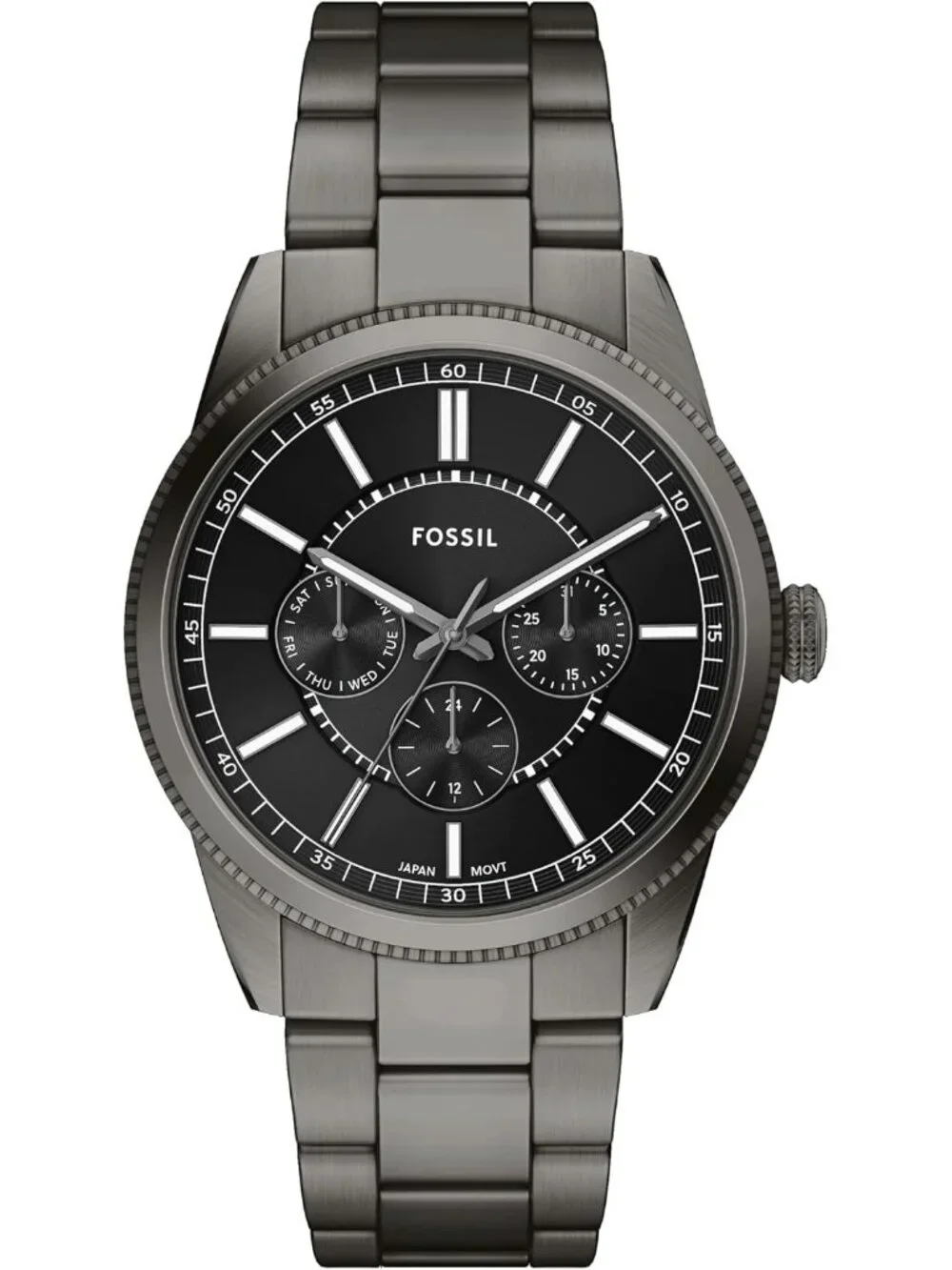 Men's Gunmetal/Black Pearson Multifunction Stainless Steel Case Wrist Watch